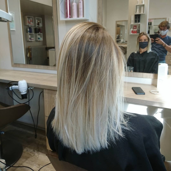 ombré hair blond polaire