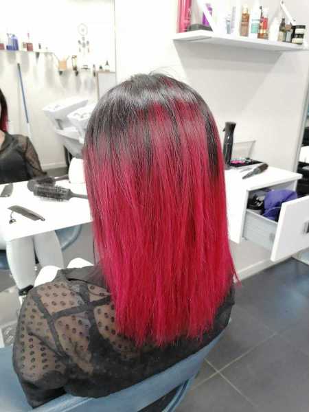 ombré rouge framboise